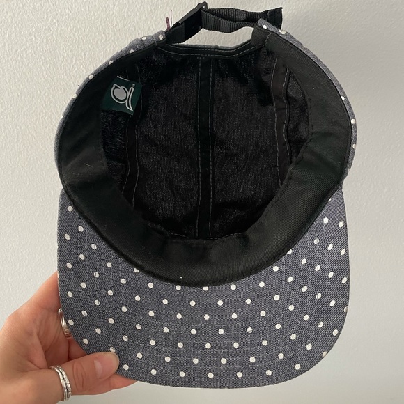 Polka dot chambray five panel hat - Picture 4 of 4